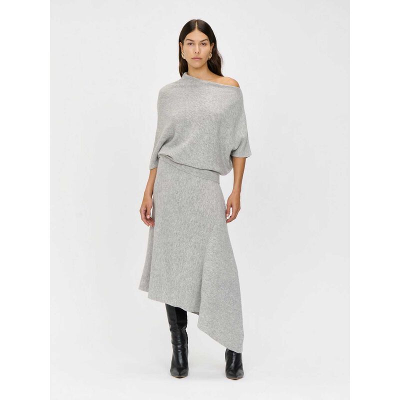 Veronika Maine Asymmetric Knit Skirt image number 2